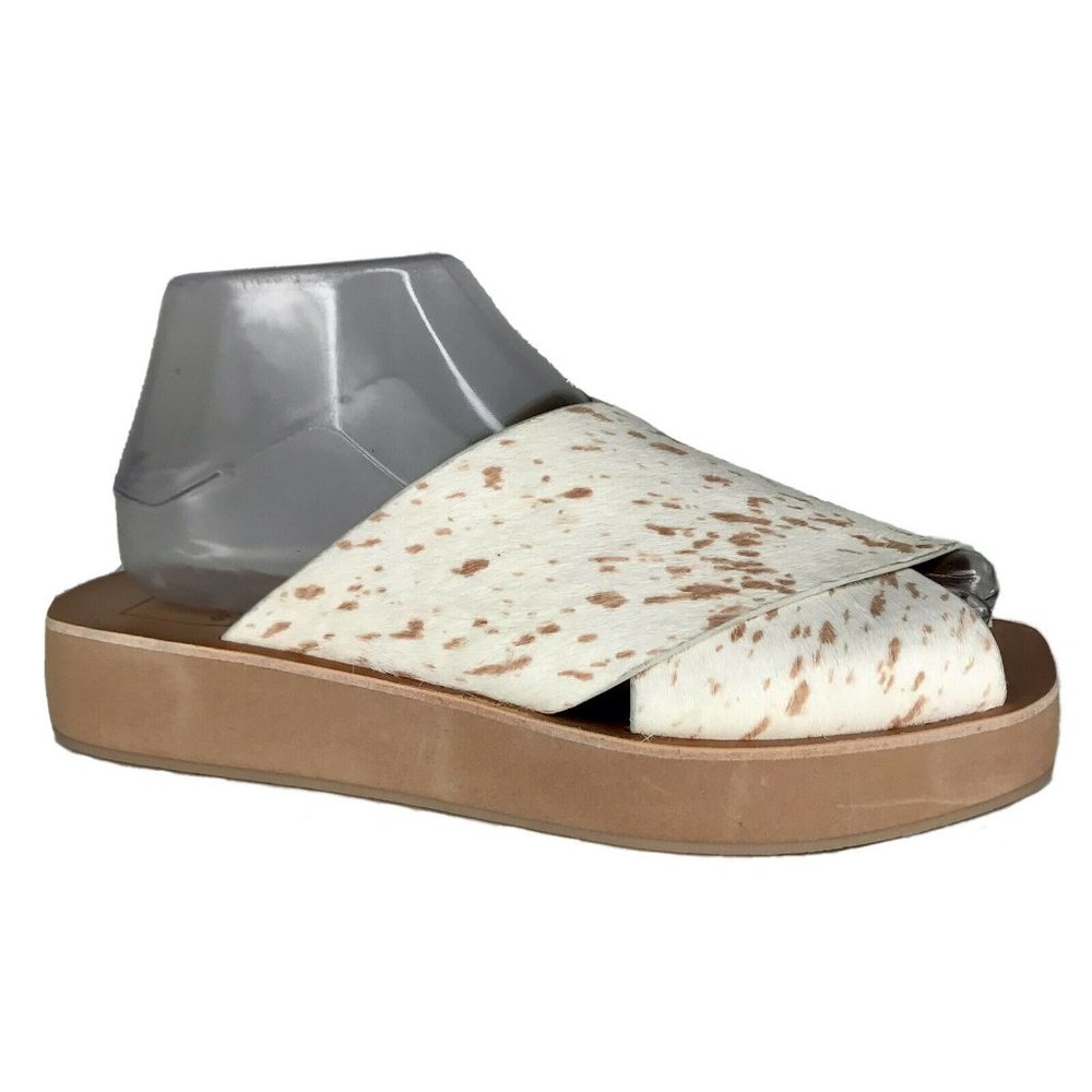 Dolce Vita  Womens Pattern Calf Hair Slide Sandals